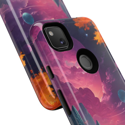 Psychedelic Astronaut Phone Case, Galaxy Space Theme, Tough Cases for Men & Women, Unique Gifts for Tech Lovers, Stylish Accessories, Cosmic Decor