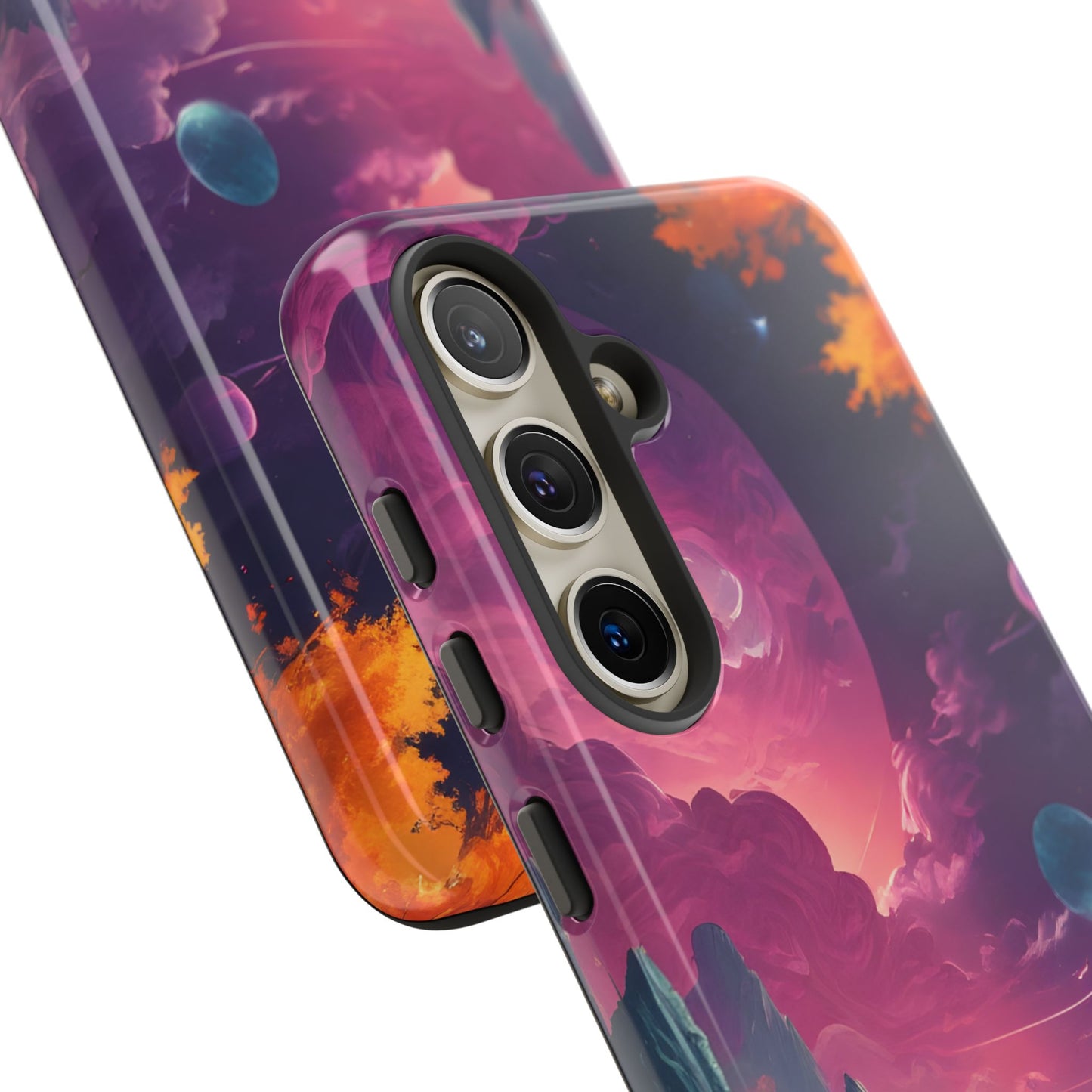 Carcasa para teléfono de astronauta psicodélico, tema espacial galaxia, fundas resistentes para hombres y mujeres, regalos únicos para amantes de la tecnología, accesorios elegantes, decoración cósmica.