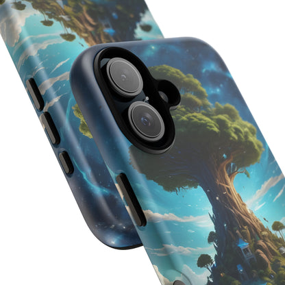 Mystical Tree Phone Case, Tough Cases, Unique Phone Cover, Magical Landscape, Gift for Nature Lovers, Protective Case, Whimsical Design