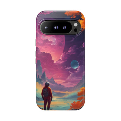 Psychedelic Astronaut Phone Case, Galaxy Space Theme, Tough Cases for Men & Women, Unique Gifts for Tech Lovers, Stylish Accessories, Cosmic Decor