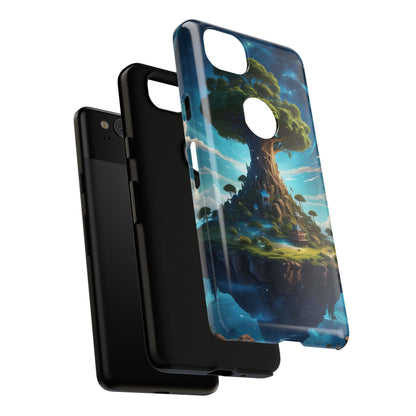 Mystical Tree Phone Case, Tough Cases, Unique Phone Cover, Magical Landscape, Gift for Nature Lovers, Protective Case, Whimsical Design