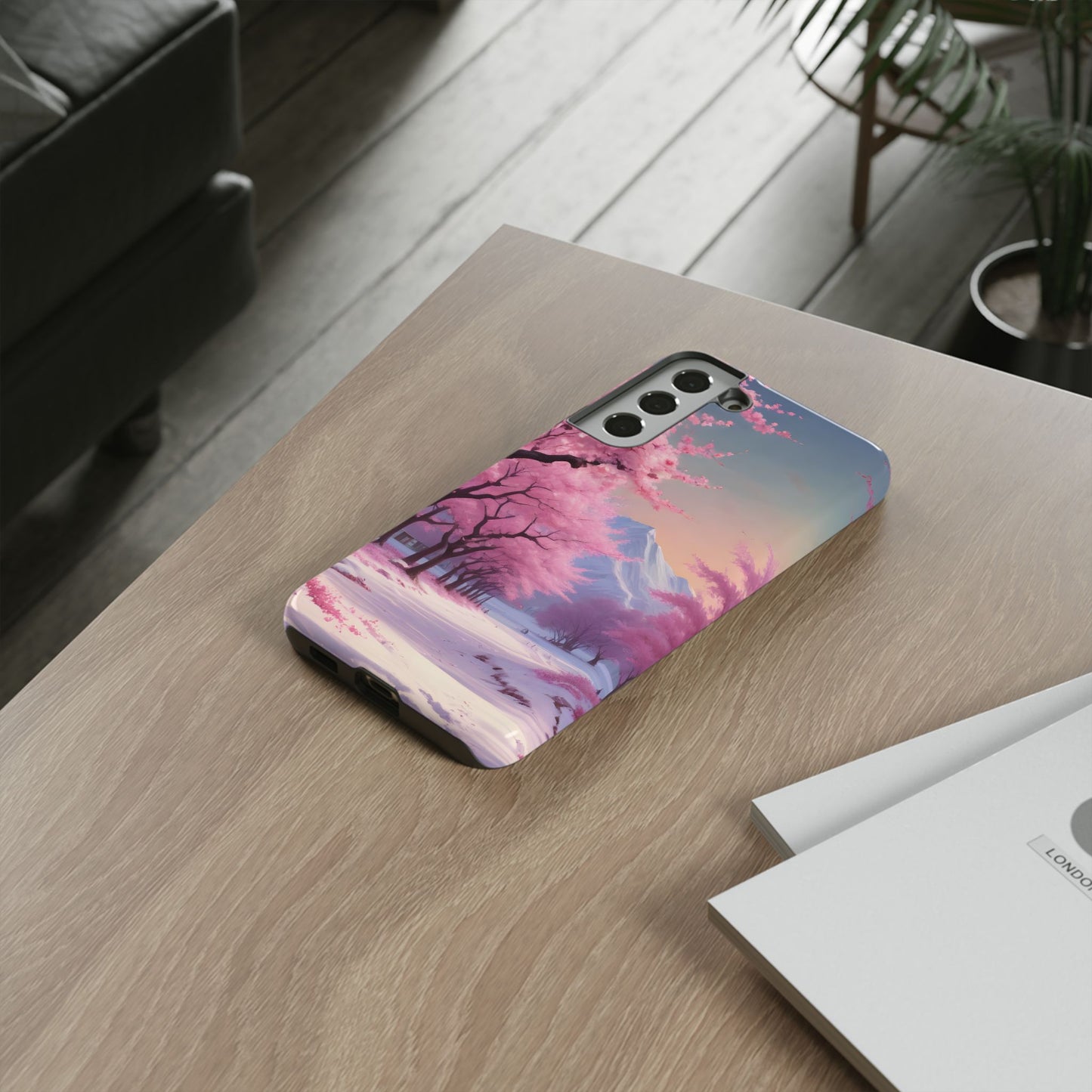 Funda para teléfono con diseño de flor de cerezo, estética primaveral, funda resistente para teléfono, diseño floral, regalo para amantes de la naturaleza, funda Sakura.