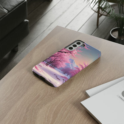 Cherry Blossom Phone Case, Spring Aesthetic, Tough Phone Cover, Floral Design, Nature Lover Gift, Sakura Case