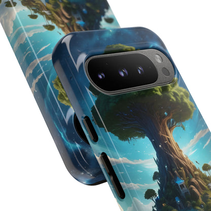 Mystical Tree Phone Case, Tough Cases, Unique Phone Cover, Magical Landscape, Gift for Nature Lovers, Protective Case, Whimsical Design
