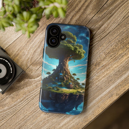 Mystical Tree Phone Case, Tough Cases, Unique Phone Cover, Magical Landscape, Gift for Nature Lovers, Protective Case, Whimsical Design