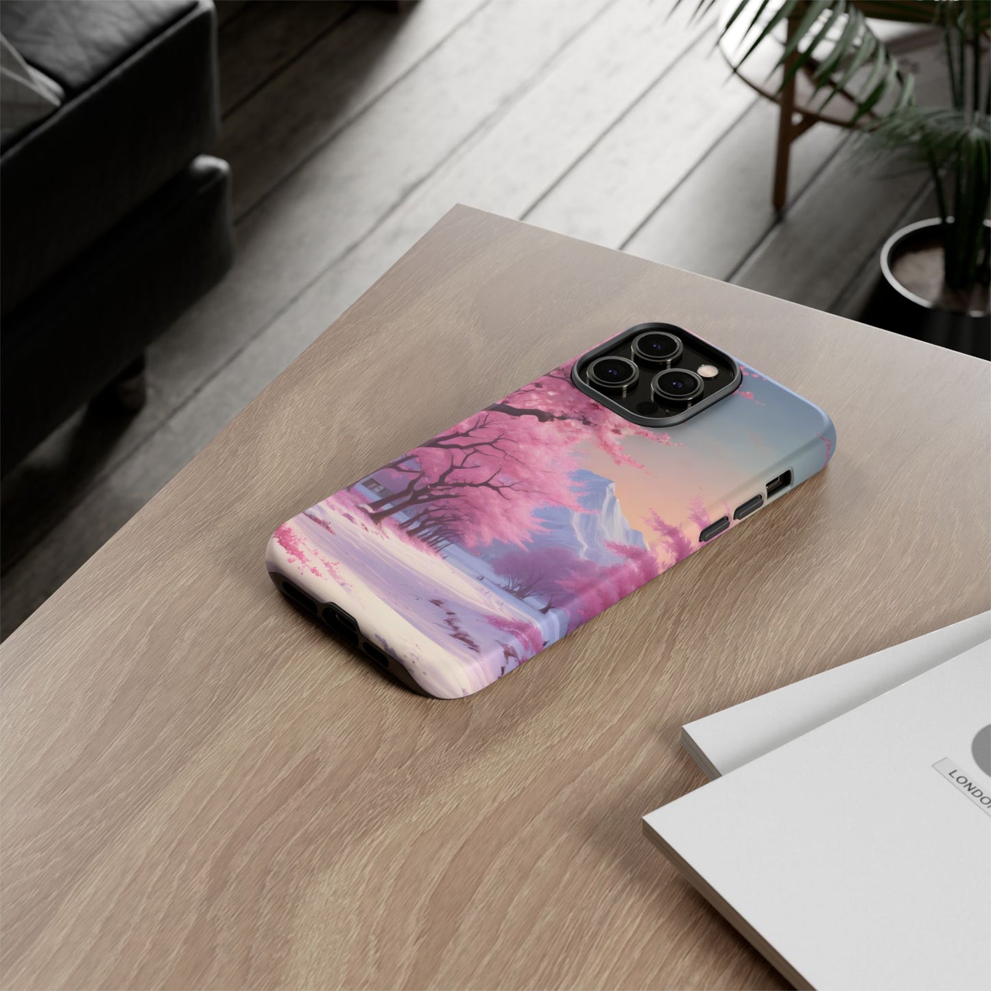 Funda para teléfono con diseño de flor de cerezo, estética primaveral, funda resistente para teléfono, diseño floral, regalo para amantes de la naturaleza, funda Sakura.