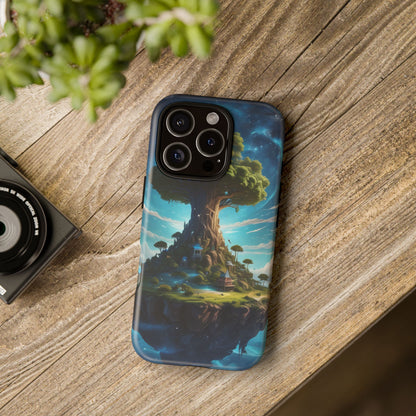 Mystical Tree Phone Case, Tough Cases, Unique Phone Cover, Magical Landscape, Gift for Nature Lovers, Protective Case, Whimsical Design