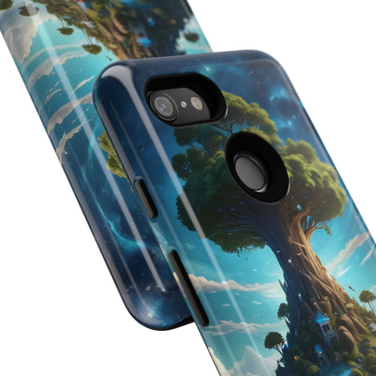 Mystical Tree Phone Case, Tough Cases, Unique Phone Cover, Magical Landscape, Gift for Nature Lovers, Protective Case, Whimsical Design