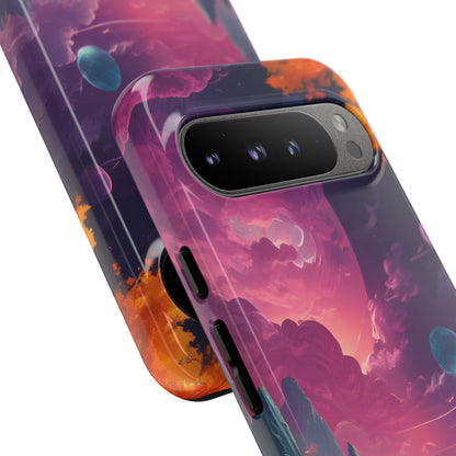 Psychedelic Astronaut Phone Case, Galaxy Space Theme, Tough Cases for Men & Women, Unique Gifts for Tech Lovers, Stylish Accessories, Cosmic Decor
