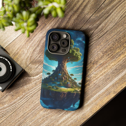 Mystical Tree Phone Case, Tough Cases, Unique Phone Cover, Magical Landscape, Gift for Nature Lovers, Protective Case, Whimsical Design