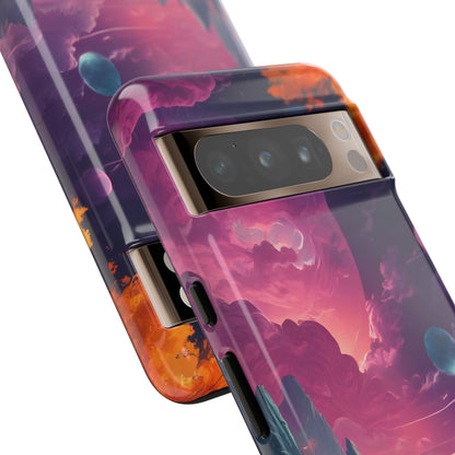 Psychedelic Astronaut Phone Case, Galaxy Space Theme, Tough Cases for Men & Women, Unique Gifts for Tech Lovers, Stylish Accessories, Cosmic Decor