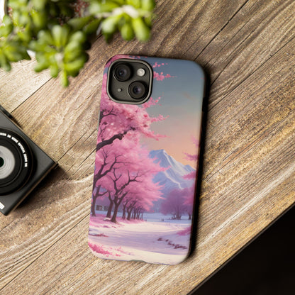Cherry Blossom Phone Case, Spring Aesthetic, Tough Phone Cover, Floral Design, Nature Lover Gift, Sakura Case
