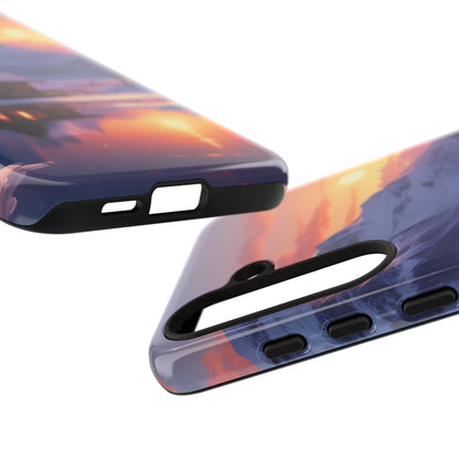 Snowy Mountain Cabin Phone Case, Tough Cases for Nature Lovers, Scenic Phone Cover, Gift for Hikers, Outdoor Adventure Accessory