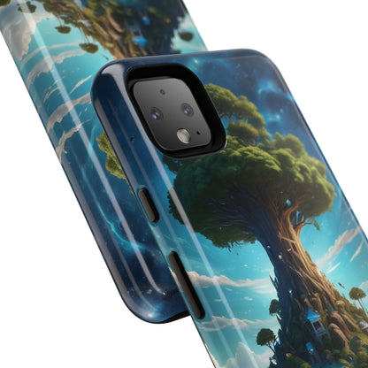Mystical Tree Phone Case, Tough Cases, Unique Phone Cover, Magical Landscape, Gift for Nature Lovers, Protective Case, Whimsical Design