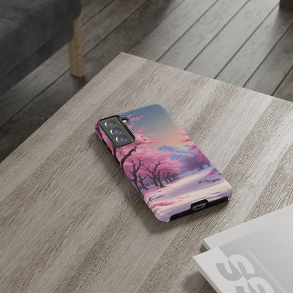 Cherry Blossom Phone Case, Spring Aesthetic, Tough Phone Cover, Floral Design, Nature Lover Gift, Sakura Case