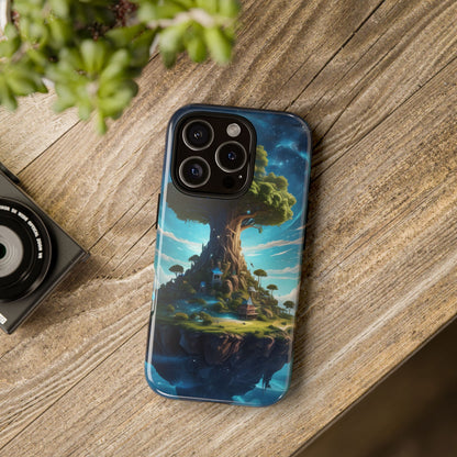 Mystical Tree Phone Case, Tough Cases, Unique Phone Cover, Magical Landscape, Gift for Nature Lovers, Protective Case, Whimsical Design