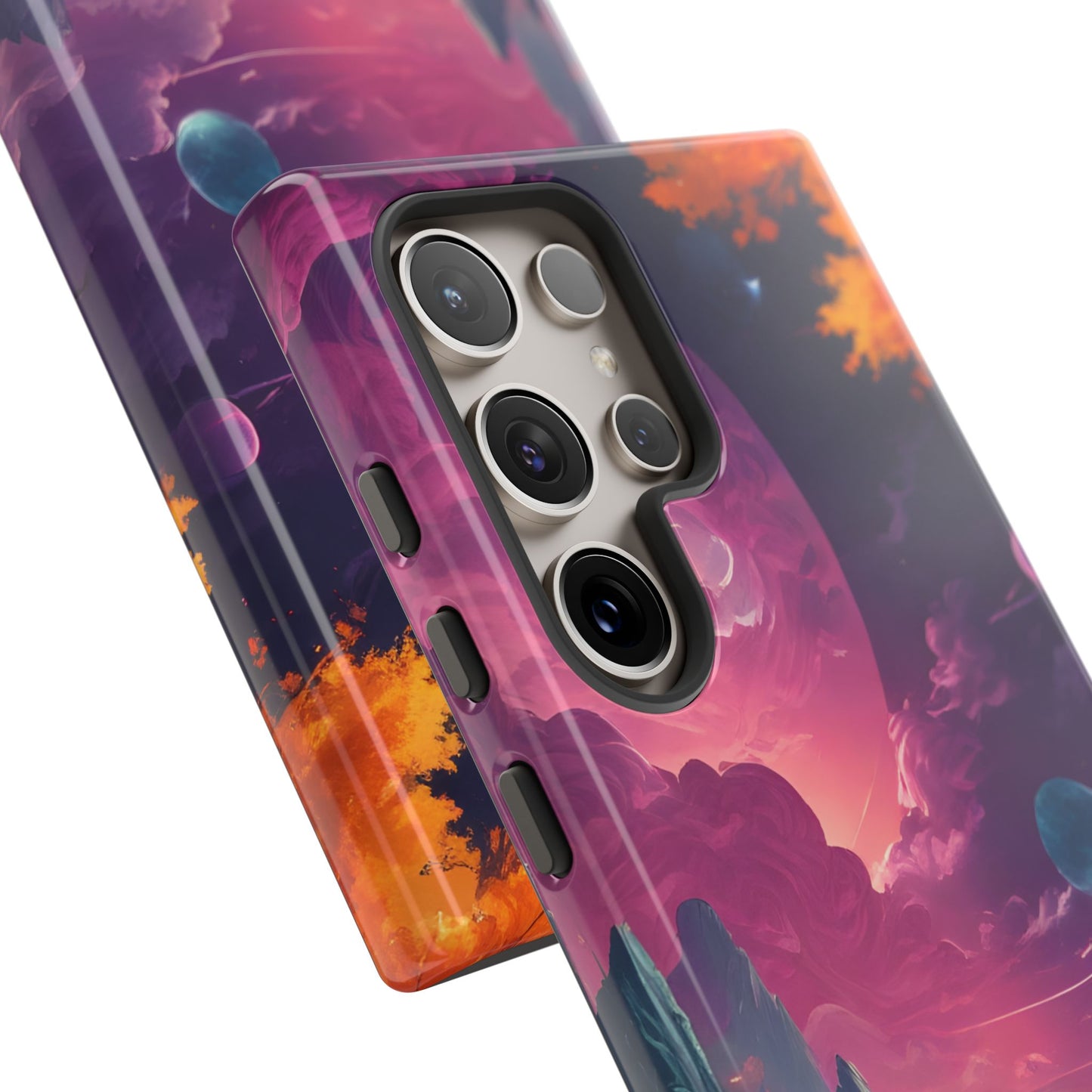 Carcasa para teléfono de astronauta psicodélico, tema espacial galaxia, fundas resistentes para hombres y mujeres, regalos únicos para amantes de la tecnología, accesorios elegantes, decoración cósmica.