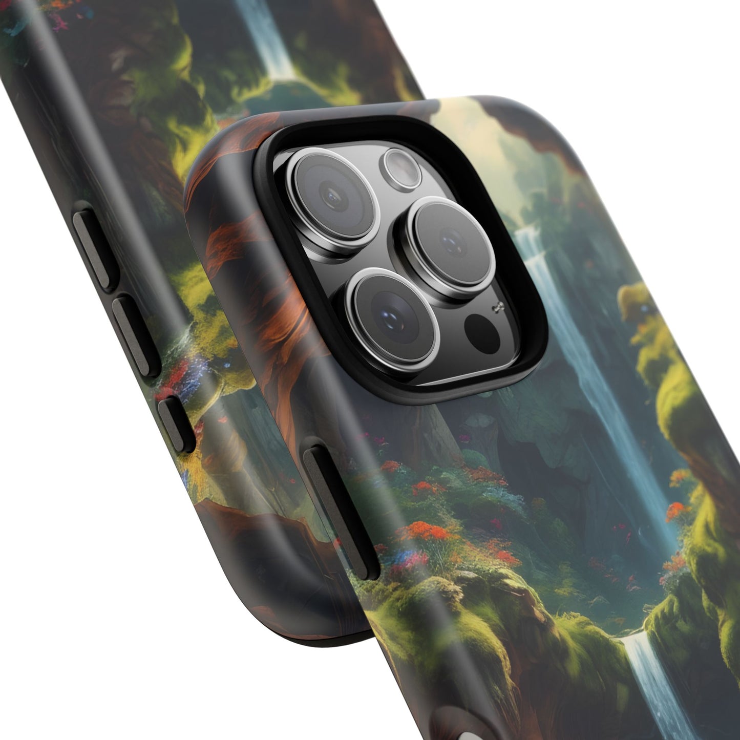 Funda de teléfono con diseño de cascada - Fundas resistentes, diseño de cascada, funda estética para teléfono, regalo para amantes de la naturaleza, protector de teléfono.