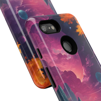 Psychedelic Astronaut Phone Case, Galaxy Space Theme, Tough Cases for Men & Women, Unique Gifts for Tech Lovers, Stylish Accessories, Cosmic Decor