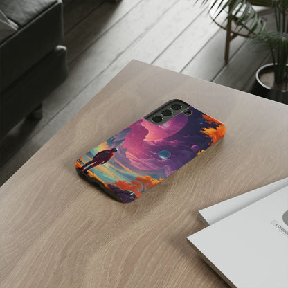 Psychedelic Astronaut Phone Case, Galaxy Space Theme, Tough Cases for Men & Women, Unique Gifts for Tech Lovers, Stylish Accessories, Cosmic Decor