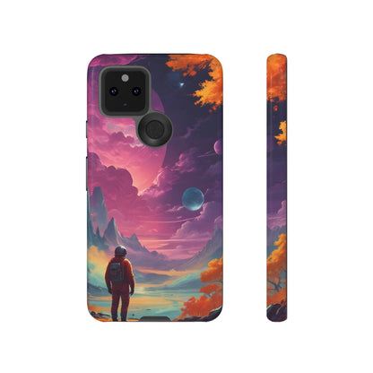 Psychedelic Astronaut Phone Case, Galaxy Space Theme, Tough Cases for Men & Women, Unique Gifts for Tech Lovers, Stylish Accessories, Cosmic Decor