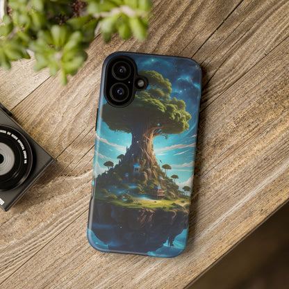 Mystical Tree Phone Case, Tough Cases, Unique Phone Cover, Magical Landscape, Gift for Nature Lovers, Protective Case, Whimsical Design