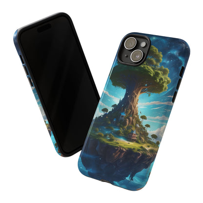 Mystical Tree Phone Case, Tough Cases, Unique Phone Cover, Magical Landscape, Gift for Nature Lovers, Protective Case, Whimsical Design