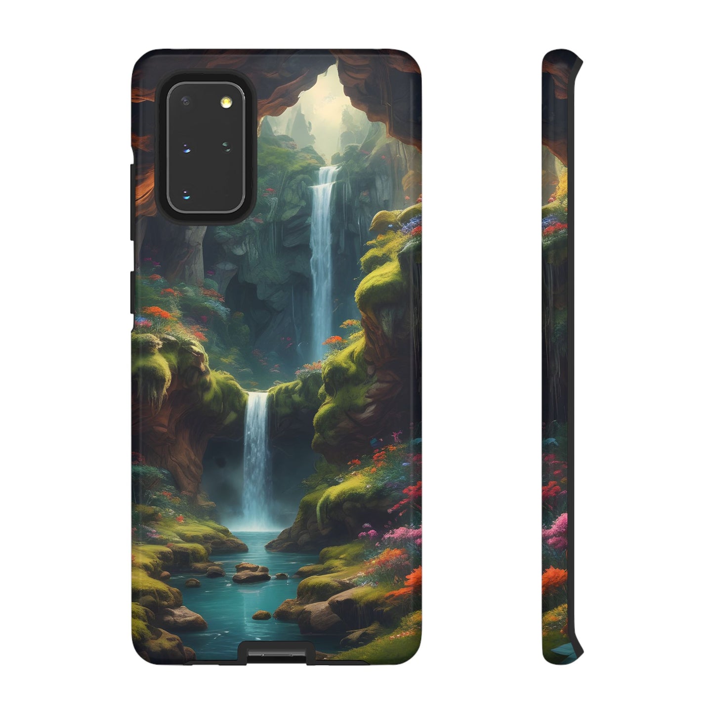 Funda de teléfono con diseño de cascada - Fundas resistentes, diseño de cascada, funda estética para teléfono, regalo para amantes de la naturaleza, protector de teléfono.