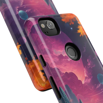 Psychedelic Astronaut Phone Case, Galaxy Space Theme, Tough Cases for Men & Women, Unique Gifts for Tech Lovers, Stylish Accessories, Cosmic Decor