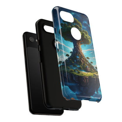 Mystical Tree Phone Case, Tough Cases, Unique Phone Cover, Magical Landscape, Gift for Nature Lovers, Protective Case, Whimsical Design