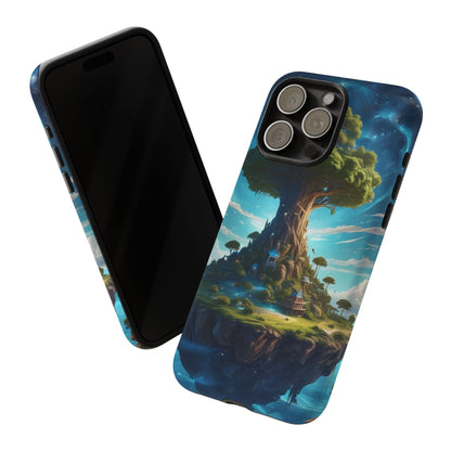Mystical Tree Phone Case, Tough Cases, Unique Phone Cover, Magical Landscape, Gift for Nature Lovers, Protective Case, Whimsical Design