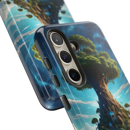 Mystical Tree Phone Case, Tough Cases, Unique Phone Cover, Magical Landscape, Gift for Nature Lovers, Protective Case, Whimsical Design