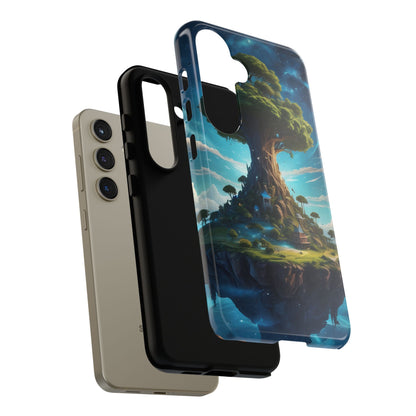 Mystical Tree Phone Case, Tough Cases, Unique Phone Cover, Magical Landscape, Gift for Nature Lovers, Protective Case, Whimsical Design