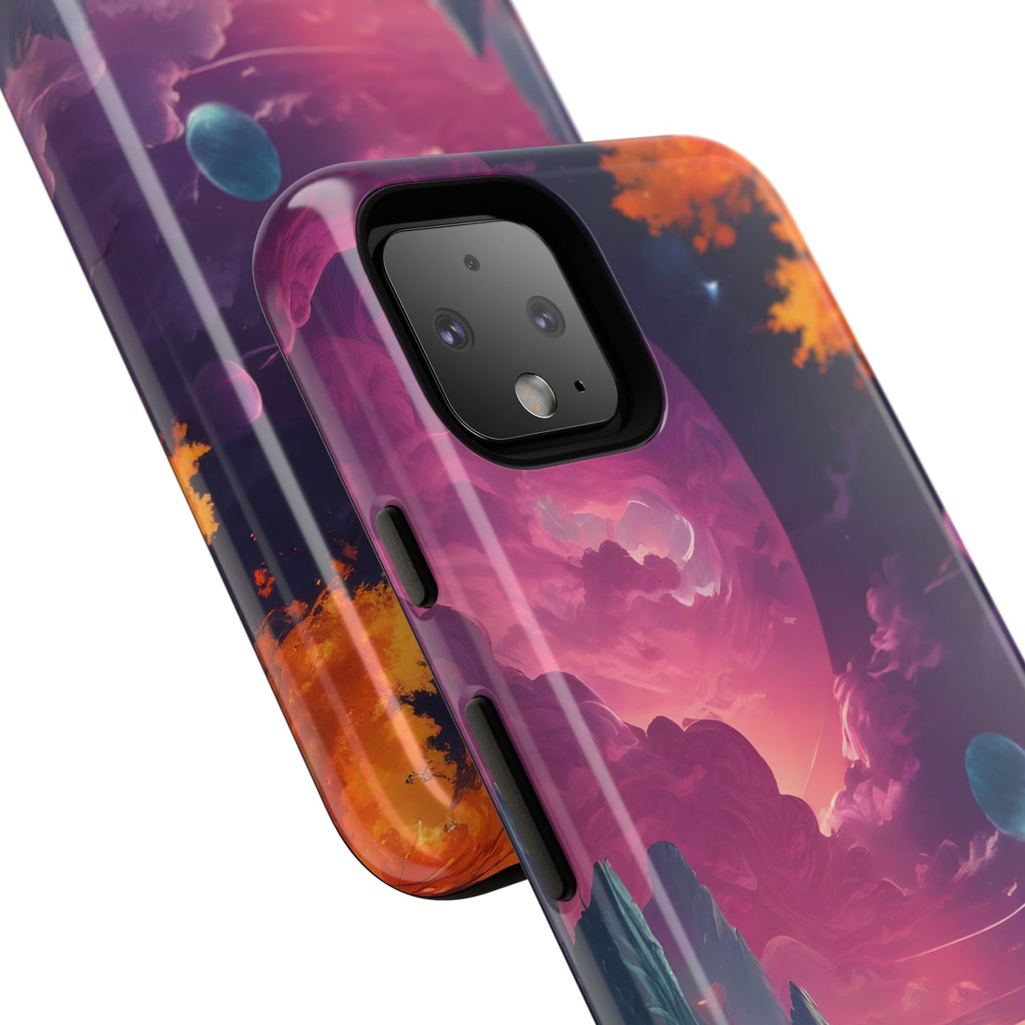 Carcasa para teléfono de astronauta psicodélico, tema espacial galaxia, fundas resistentes para hombres y mujeres, regalos únicos para amantes de la tecnología, accesorios elegantes, decoración cósmica.