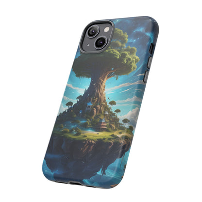 Mystical Tree Phone Case, Tough Cases, Unique Phone Cover, Magical Landscape, Gift for Nature Lovers, Protective Case, Whimsical Design