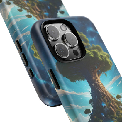 Mystical Tree Phone Case, Tough Cases, Unique Phone Cover, Magical Landscape, Gift for Nature Lovers, Protective Case, Whimsical Design