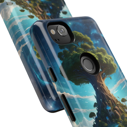 Mystical Tree Phone Case, Tough Cases, Unique Phone Cover, Magical Landscape, Gift for Nature Lovers, Protective Case, Whimsical Design
