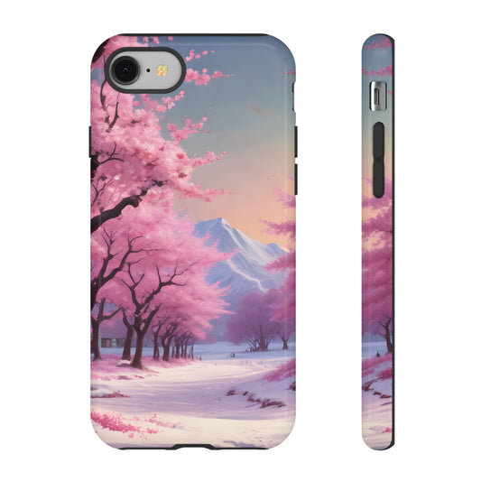 Funda para teléfono con diseño de flor de cerezo, estética primaveral, funda resistente para teléfono, diseño floral, regalo para amantes de la naturaleza, funda Sakura.