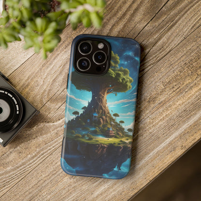 Mystical Tree Phone Case, Tough Cases, Unique Phone Cover, Magical Landscape, Gift for Nature Lovers, Protective Case, Whimsical Design