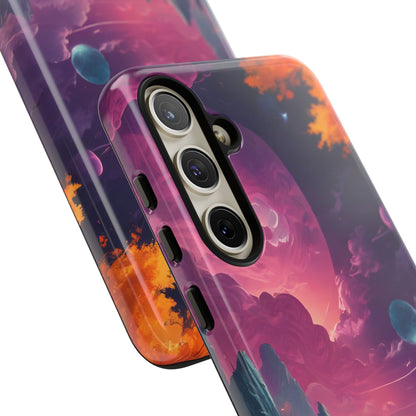 Psychedelic Astronaut Phone Case, Galaxy Space Theme, Tough Cases for Men & Women, Unique Gifts for Tech Lovers, Stylish Accessories, Cosmic Decor