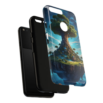 Mystical Tree Phone Case, Tough Cases, Unique Phone Cover, Magical Landscape, Gift for Nature Lovers, Protective Case, Whimsical Design