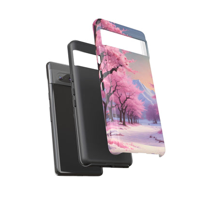 Cherry Blossom Phone Case, Spring Aesthetic, Tough Phone Cover, Floral Design, Nature Lover Gift, Sakura Case