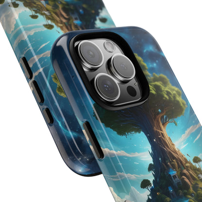 Mystical Tree Phone Case, Tough Cases, Unique Phone Cover, Magical Landscape, Gift for Nature Lovers, Protective Case, Whimsical Design