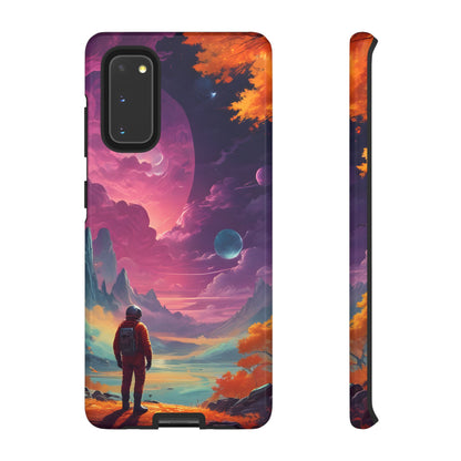 Psychedelic Astronaut Phone Case, Galaxy Space Theme, Tough Cases for Men & Women, Unique Gifts for Tech Lovers, Stylish Accessories, Cosmic Decor