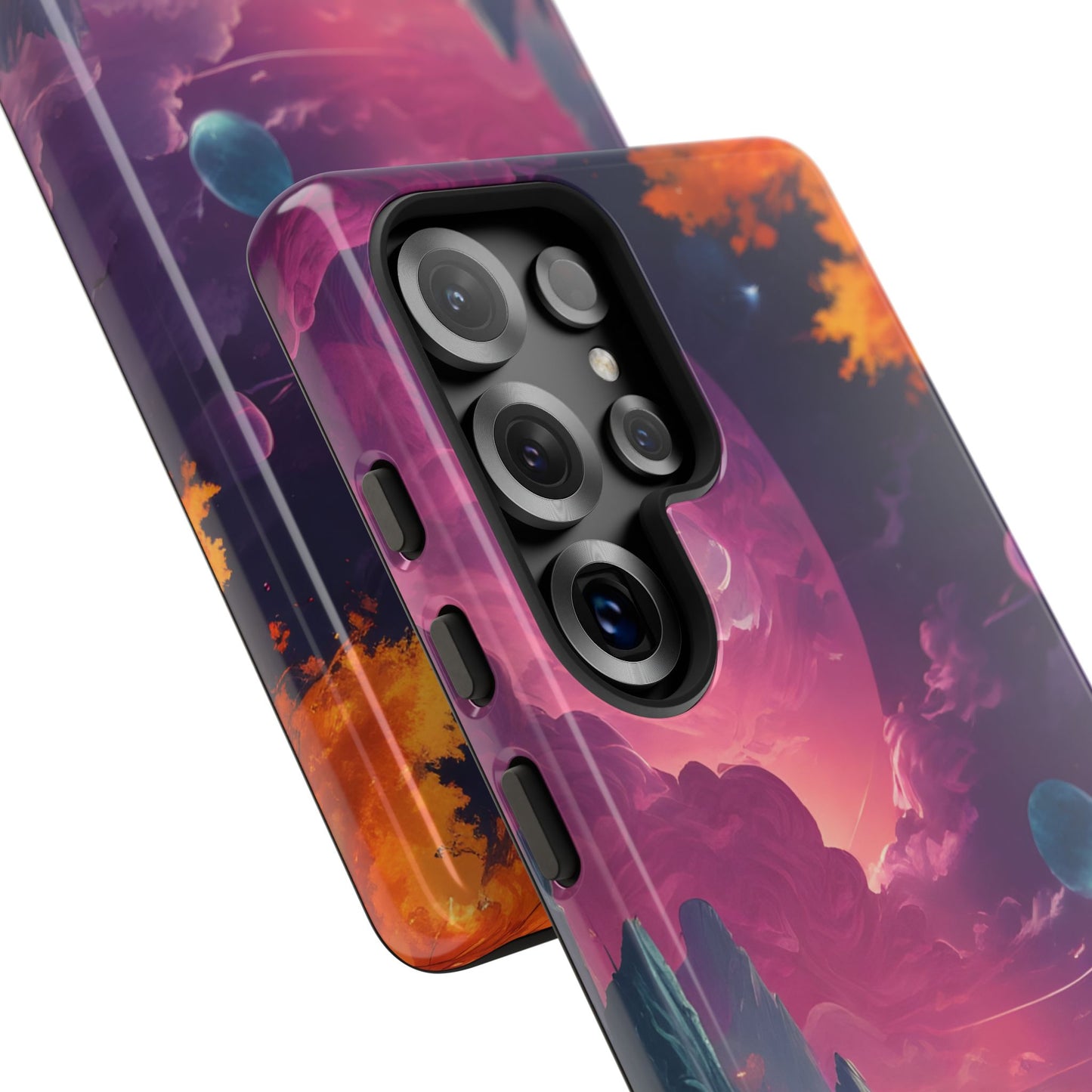 Carcasa para teléfono de astronauta psicodélico, tema espacial galaxia, fundas resistentes para hombres y mujeres, regalos únicos para amantes de la tecnología, accesorios elegantes, decoración cósmica.