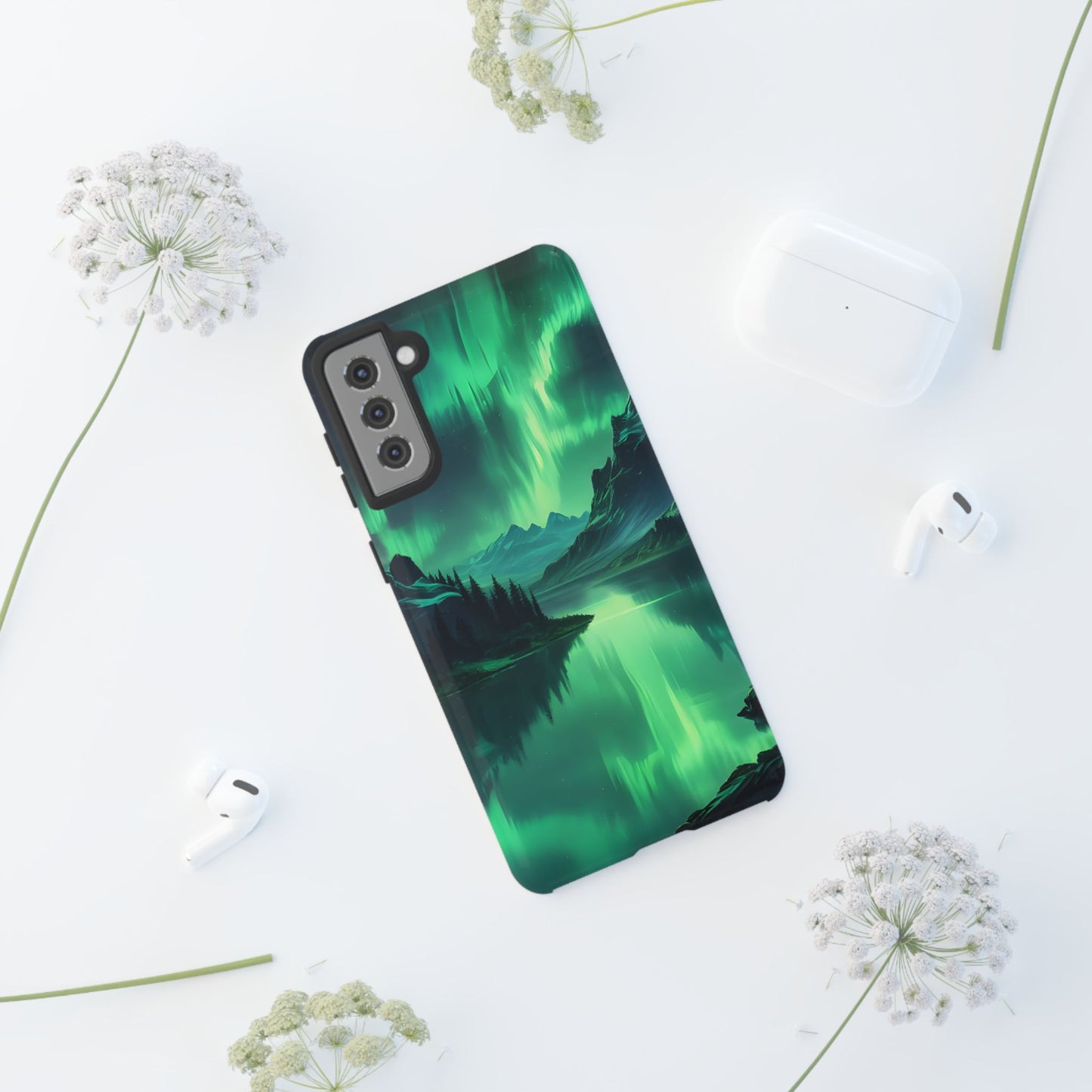 Carcasa para teléfono Aurora Boreal, carcasas resistentes para amantes de la naturaleza, funda para teléfono con arte celestial, regalo único para amigos amantes de la naturaleza, compatible [...]