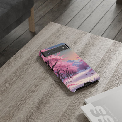 Cherry Blossom Phone Case, Spring Aesthetic, Tough Phone Cover, Floral Design, Nature Lover Gift, Sakura Case