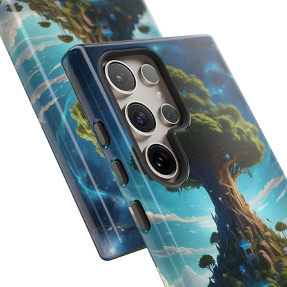 Mystical Tree Phone Case, Tough Cases, Unique Phone Cover, Magical Landscape, Gift for Nature Lovers, Protective Case, Whimsical Design
