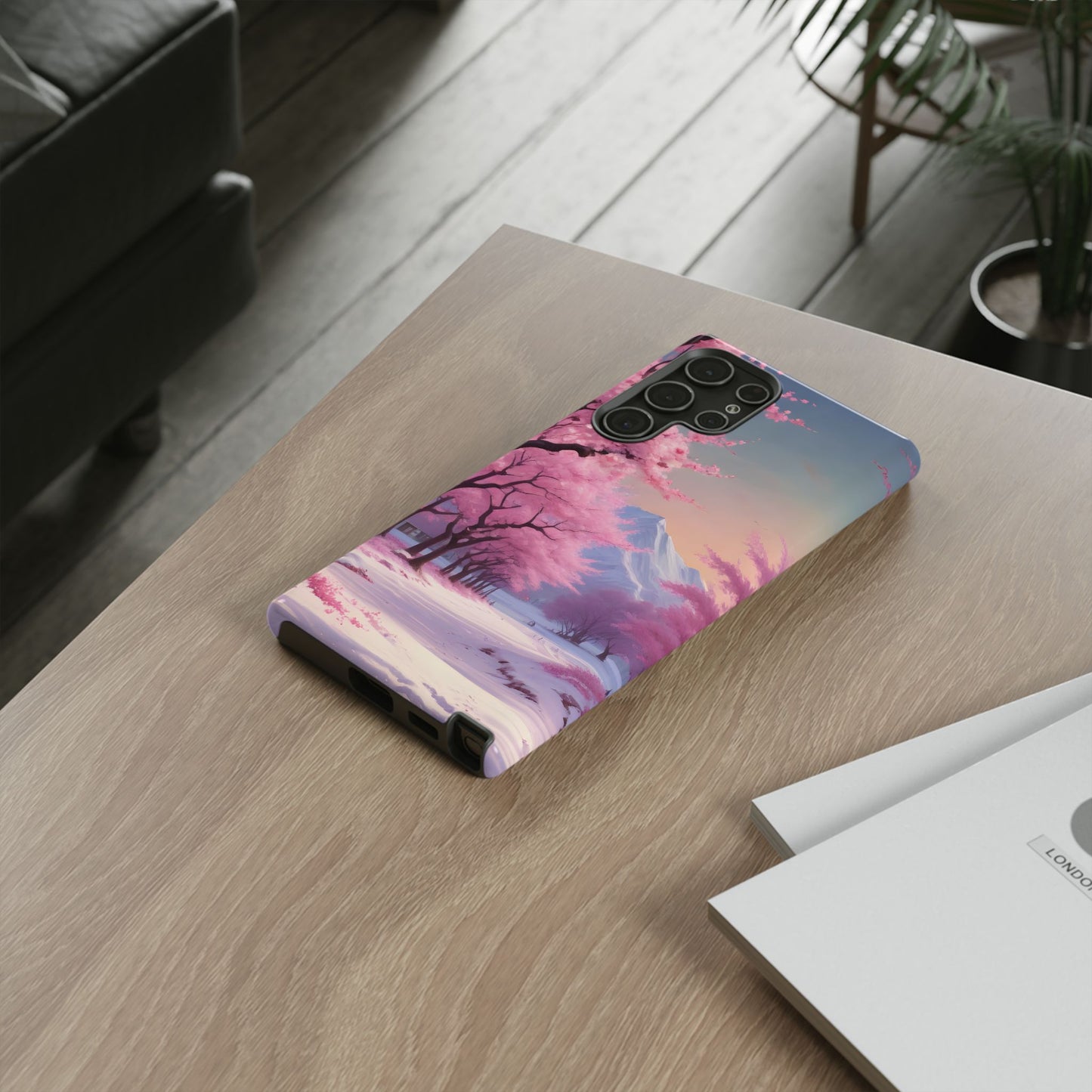 Funda para teléfono con diseño de flor de cerezo, estética primaveral, funda resistente para teléfono, diseño floral, regalo para amantes de la naturaleza, funda Sakura.