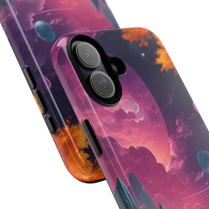 Psychedelic Astronaut Phone Case, Galaxy Space Theme, Tough Cases for Men & Women, Unique Gifts for Tech Lovers, Stylish Accessories, Cosmic Decor